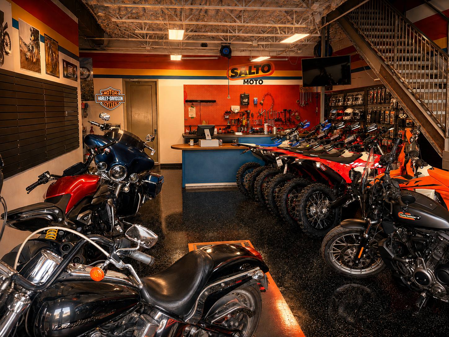 The Salto Moto showroom floor